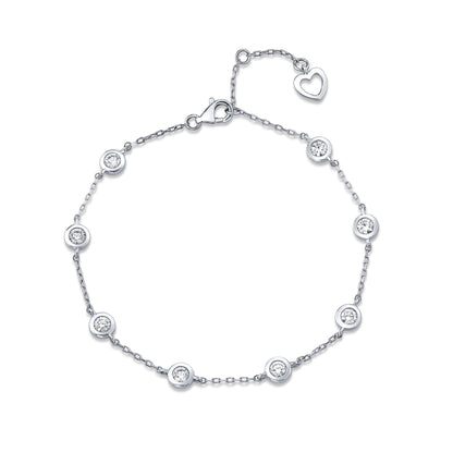 TVON 14K 1.00cttw VS Diamond Station Bracelet