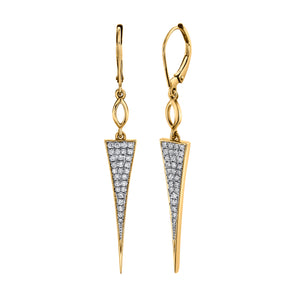 14K 0.43cttw VS White Diamond Stiletto Drop Earrings