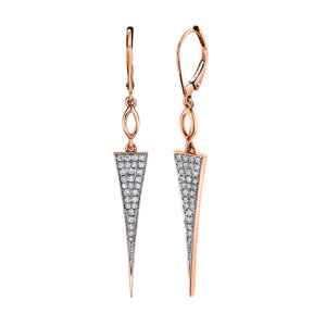 14K 0.43cttw VS Diamond Stiletto Drop Earrings