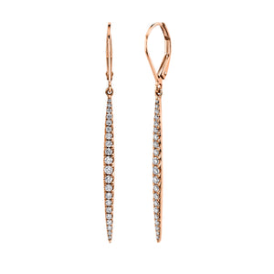 14K 0.60cttw VS Diamond Stiletto Drop Earrings