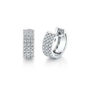 TVON 14K 1.02cttw VS Diamond Huggie Earrings - 1/2 Inch