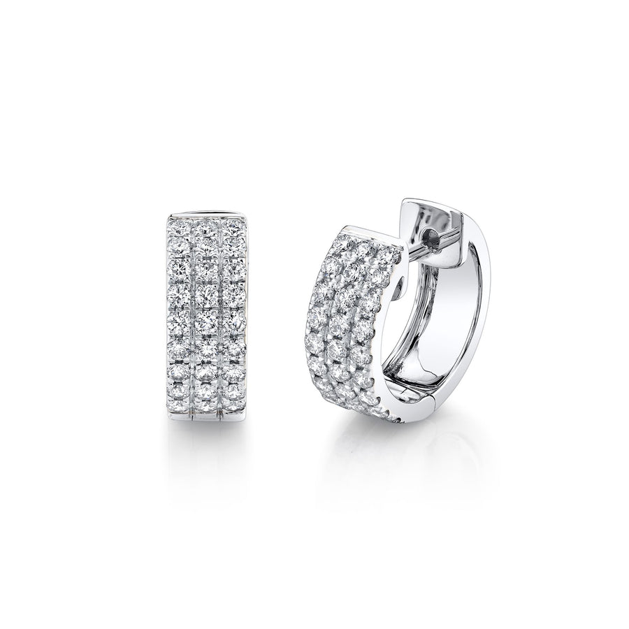 TVON 14K 1.02cttw VS Diamond Huggie Earrings - 1/2 Inch