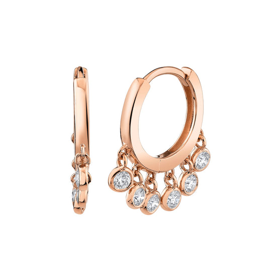 14K 0.55cttw VS White Diamond Hoop Earrings