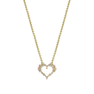 14K 0.56cttw VS Diamond Heart Necklace