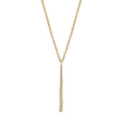 14K 0.34cttw VS White Diamond Graduated Stiletto Pendant