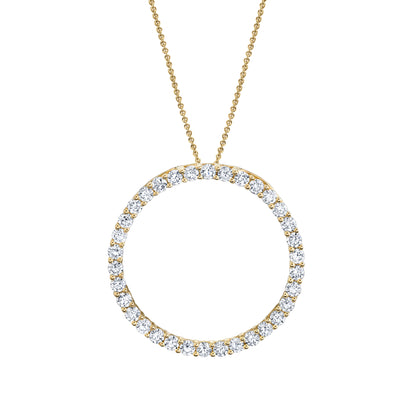 14K 1.18cttw VS White Diamond Circle Pendant