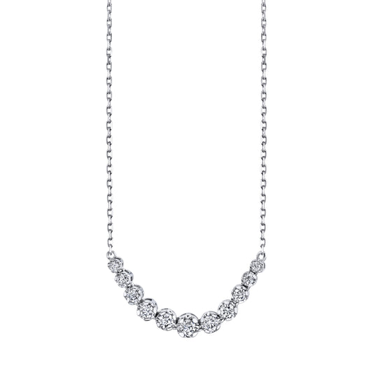 14K 0.51cttw VS White Diamond Flexible Smile Necklace