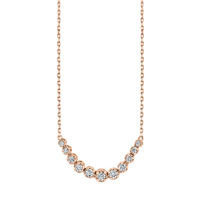 14K 0.51cttw VS White Diamond Flexible Smile Necklace
