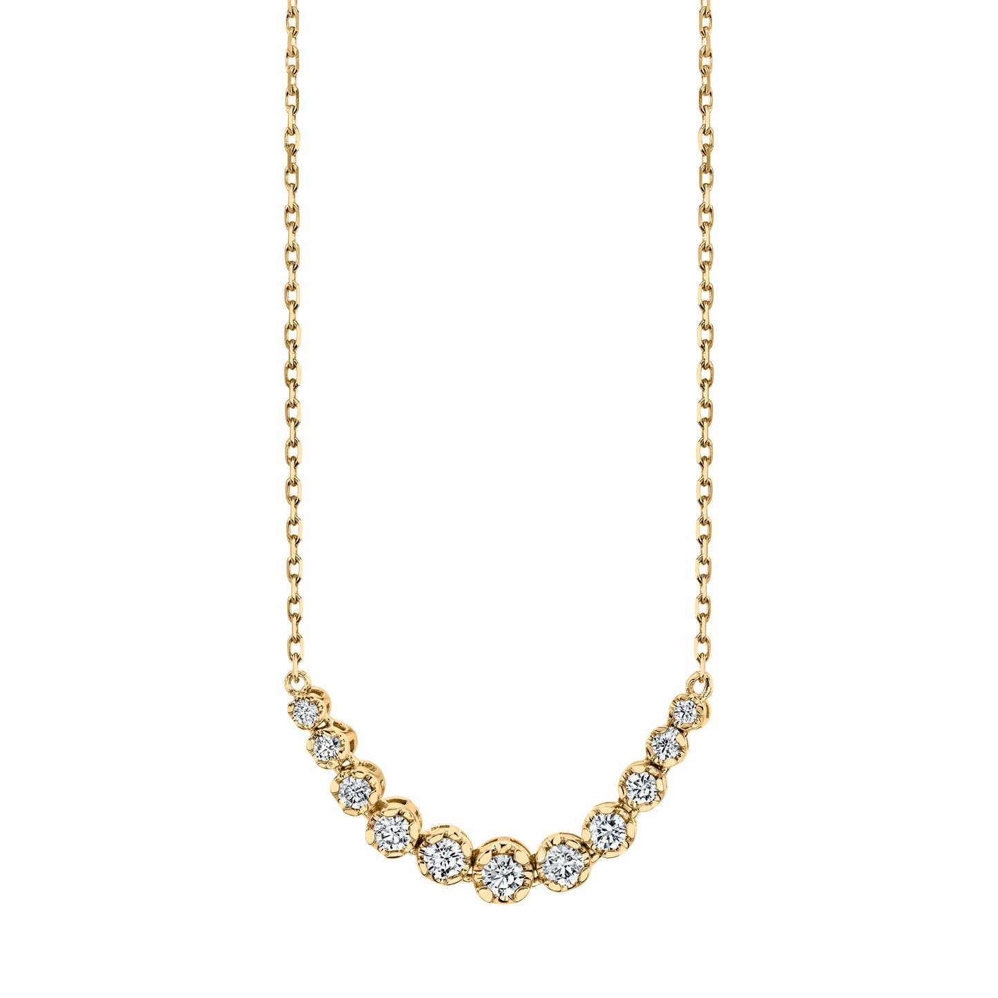 14K 0.51cttw VS White Diamond Flexible Smile Necklace
