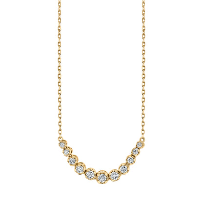 14K 0.51cttw VS White Diamond Flexible Smile Necklace