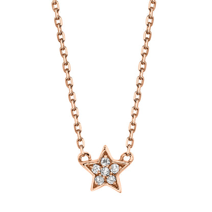 Petite VS White Diamond Star Necklace