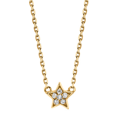Petite VS White Diamond Star Necklace