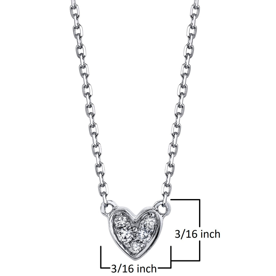 14K 0.02cttw VS Diamond Heart Necklace