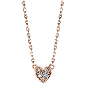 14K 0.02cttw VS Diamond Heart Necklace