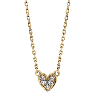 Petite VS White Diamond Heart Necklace