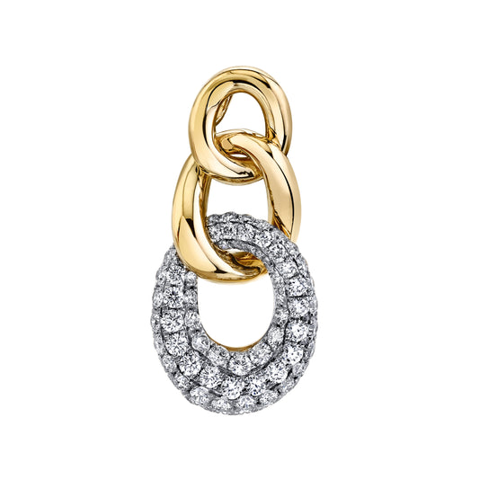14K 0.77cttw VS White Diamond Link Pendant