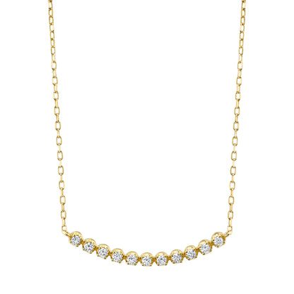 14K 0.23cttw VS White Diamond Smile Necklace