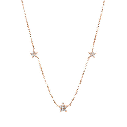 14K 0.25cttw VS White Diamond Star Necklace
