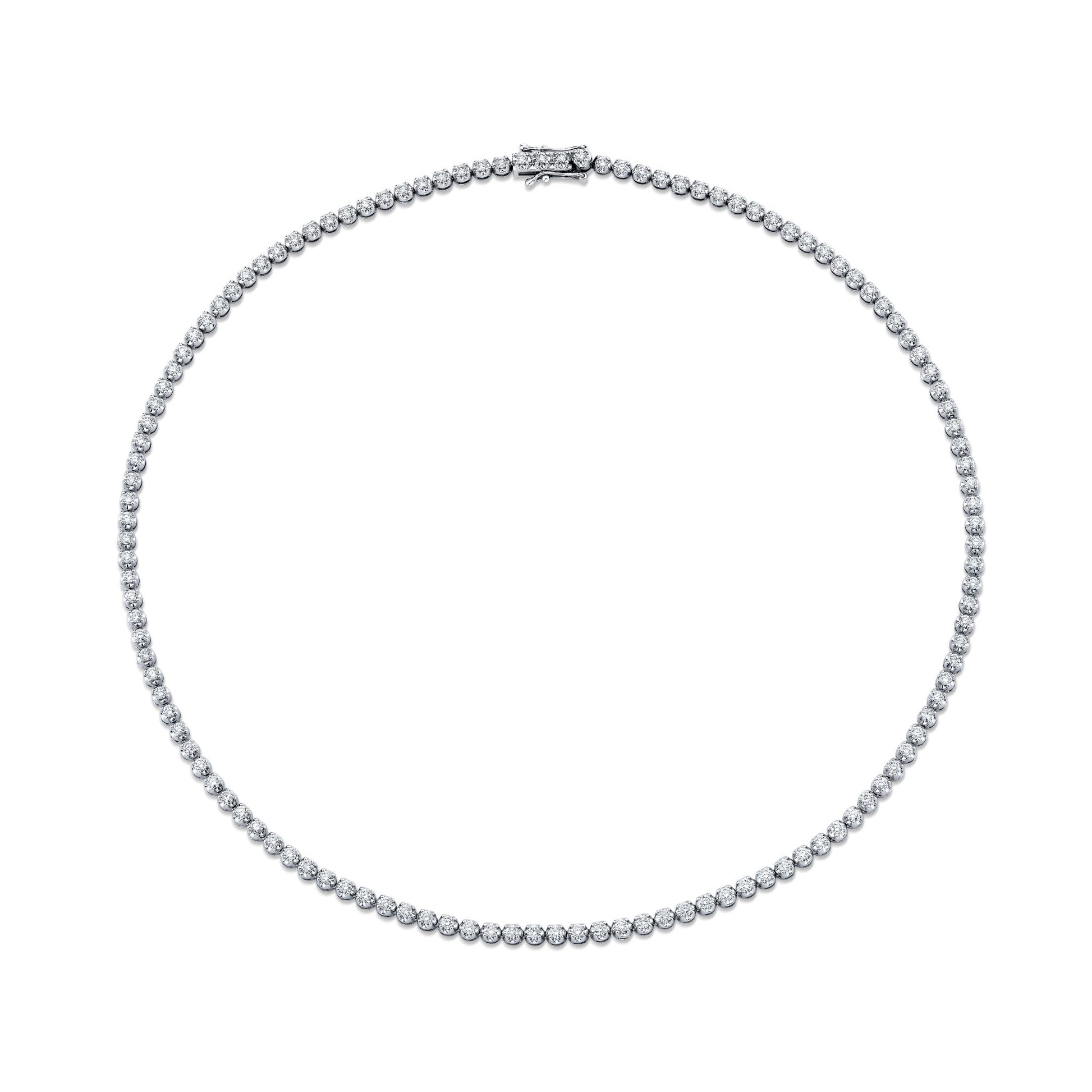 TVON 14K VS Diamond Tennis Necklace