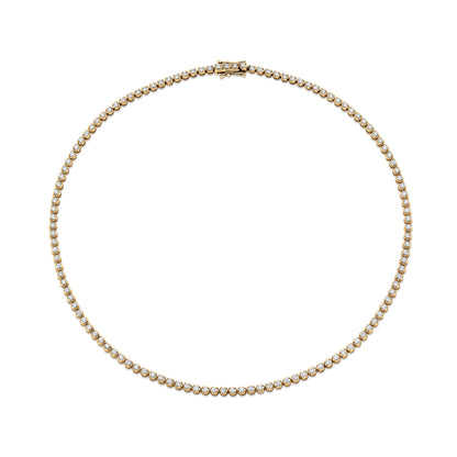 14K Round VS White Diamond Tennis Necklace