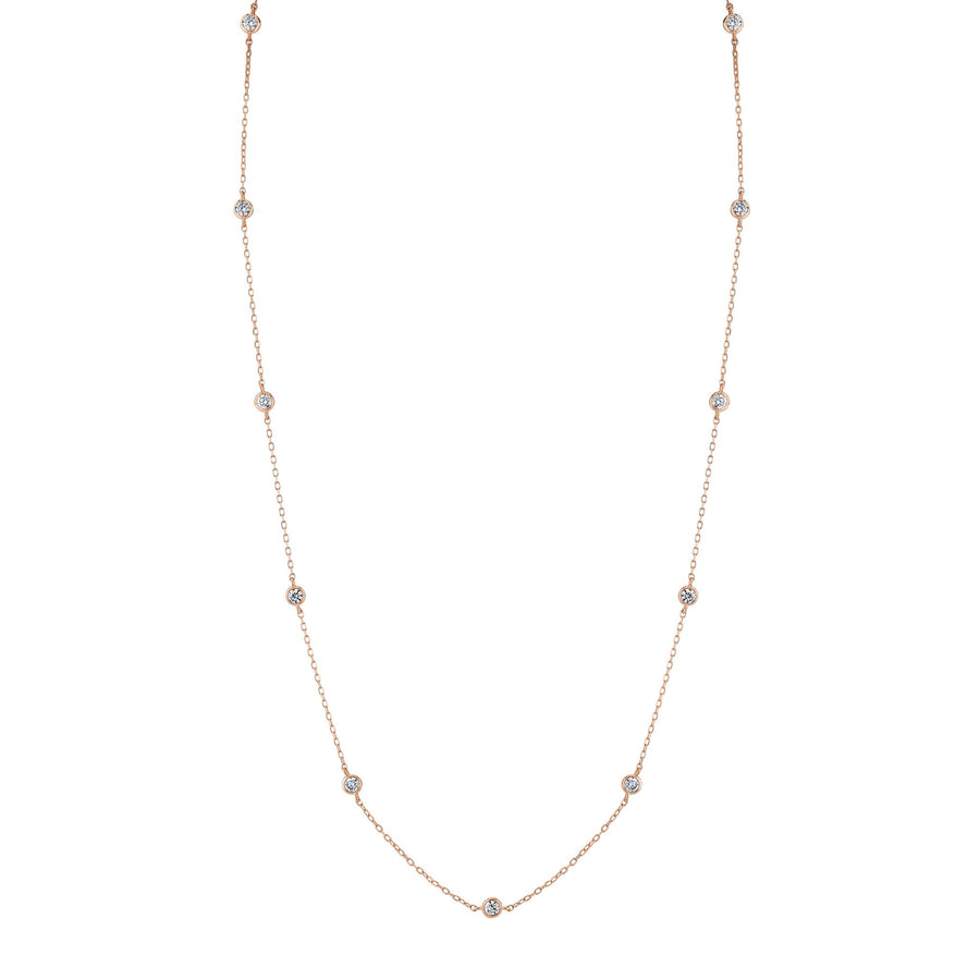 14K 1.10cttw VS Diamond Station Necklace