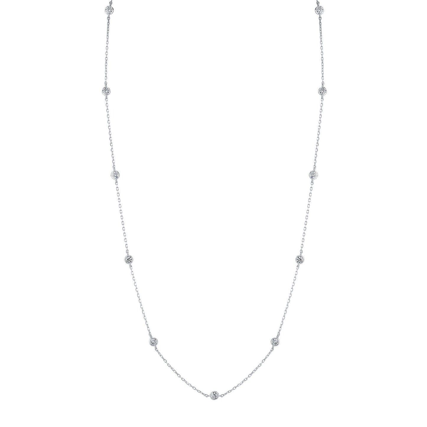 TVON 14K 1.00cttw VS Diamond Station Necklace
