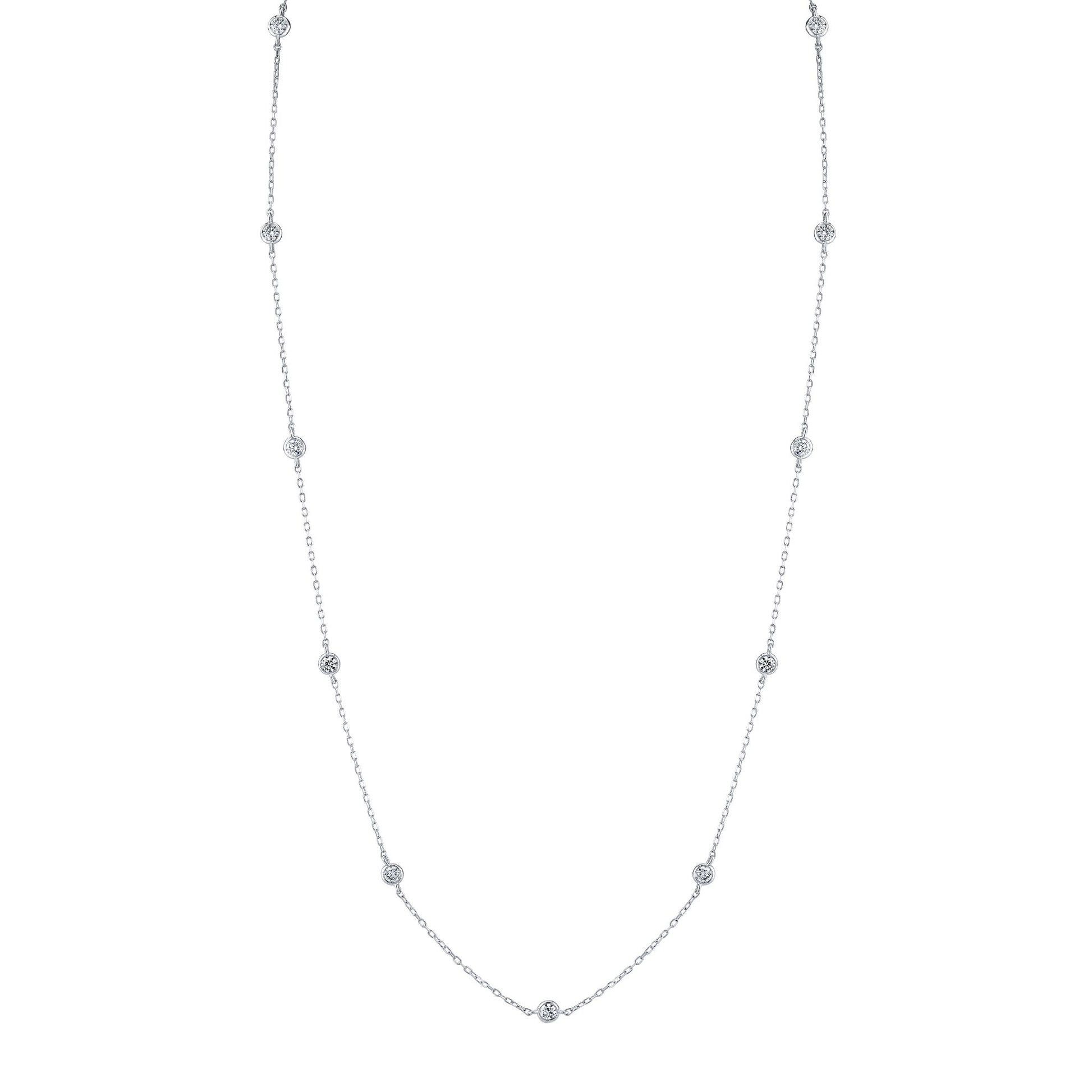 TVON 14K 1.00cttw VS Diamond Station Necklace