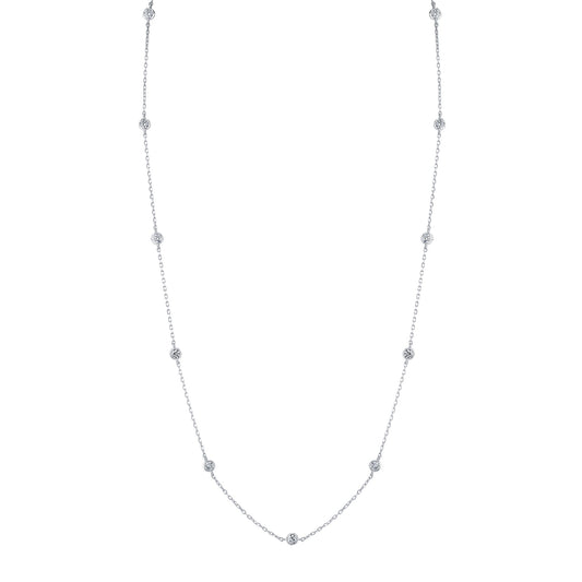 TVON 14K 1.00cttw VS Diamond Station Necklace