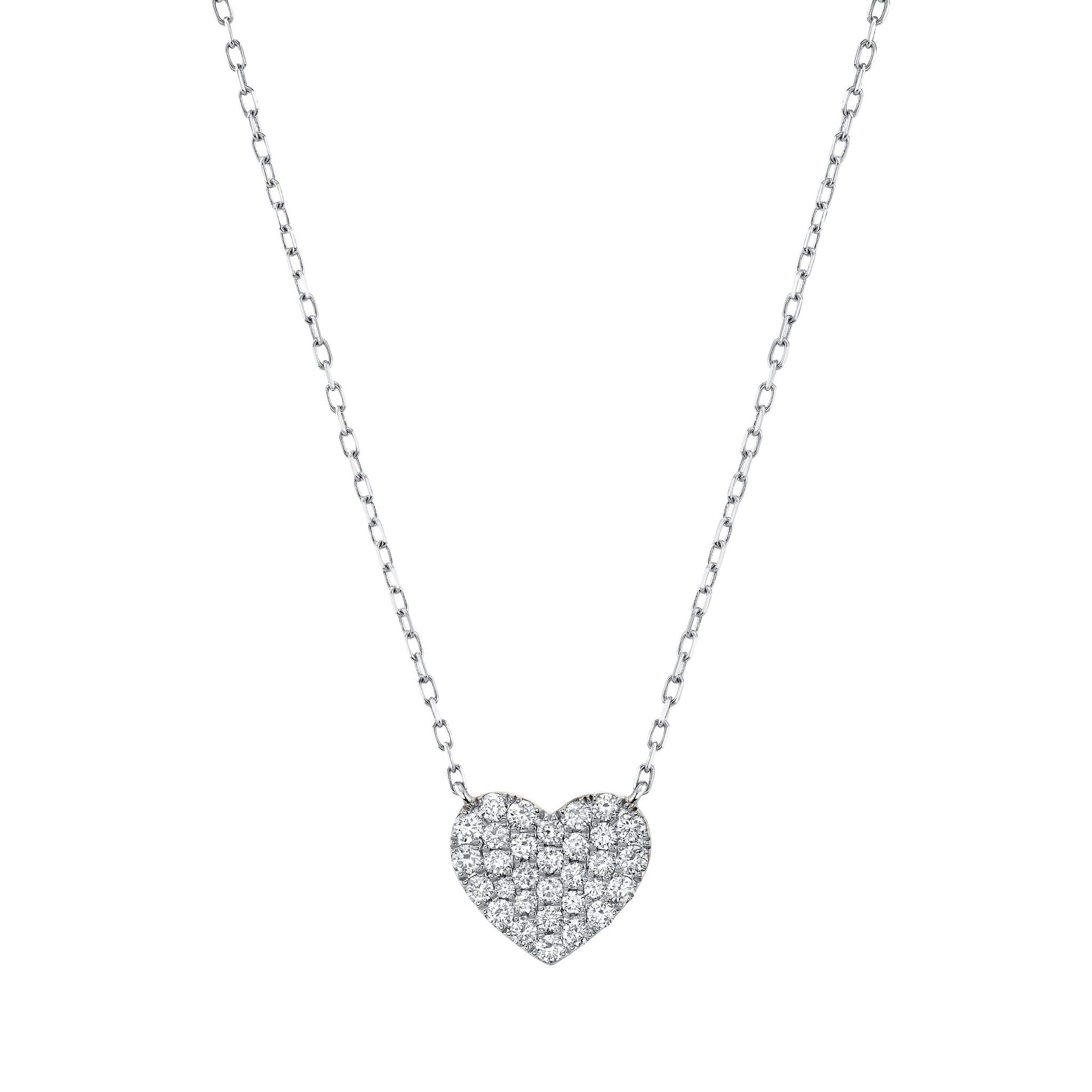 TVON 14K 0.48cttw VS Diamond Heart Necklace