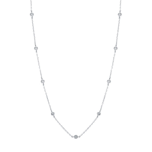 TVON 14K 0.32cttw VS Diamond Station Necklace
