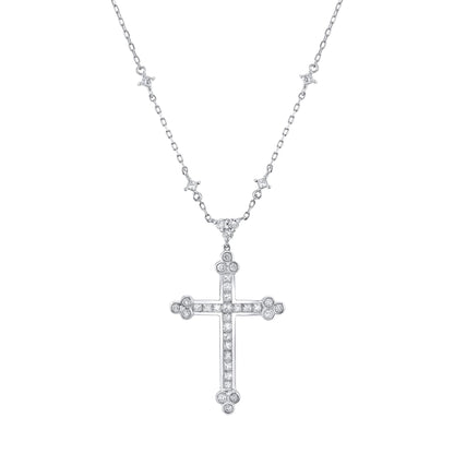 TVON 14K 1.60cttw VS Diamond Cross Necklace