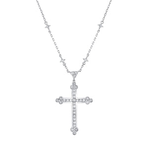 TVON 14K 1.60cttw VS Diamond Cross Necklace