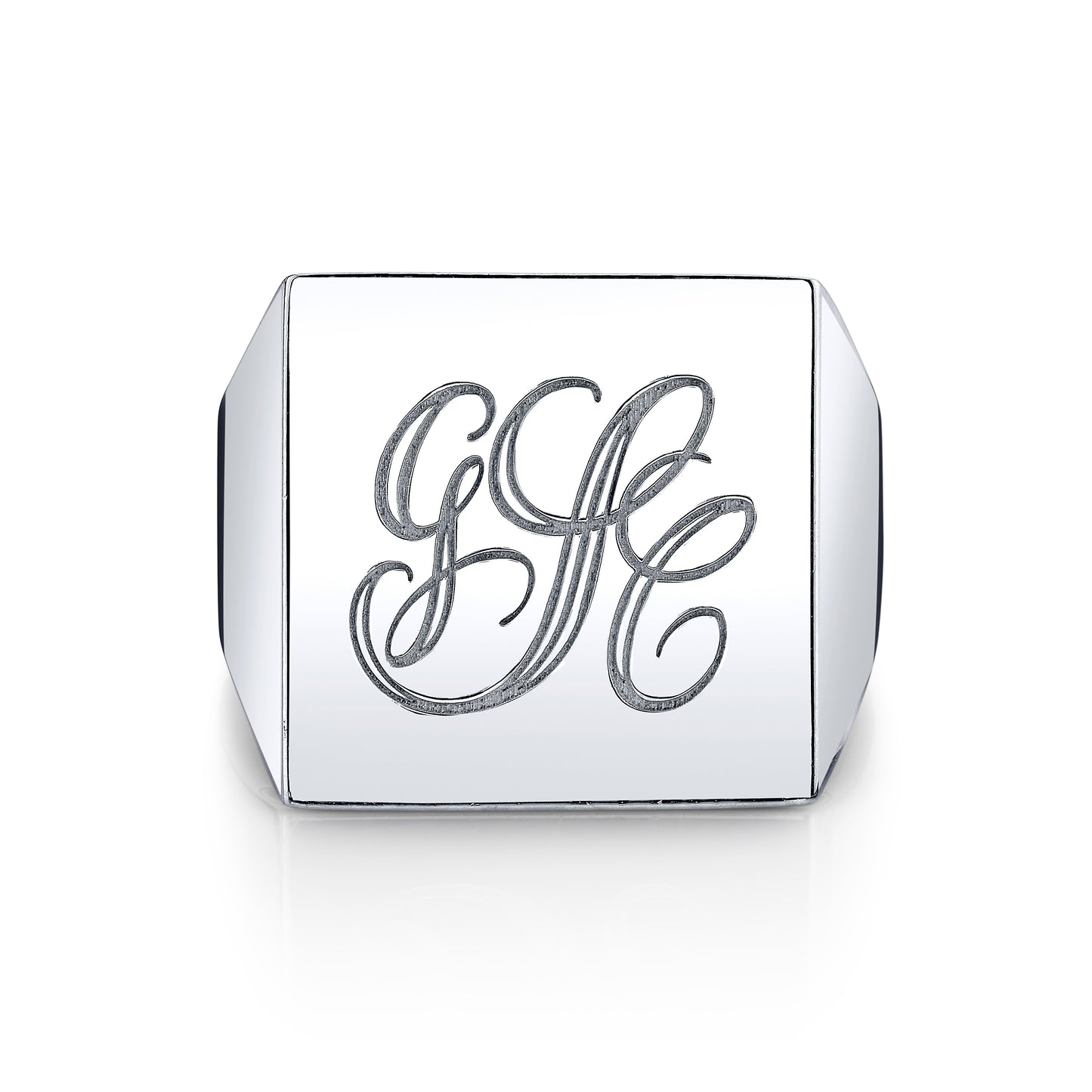 TVON 14K Three Letter Signet Ring