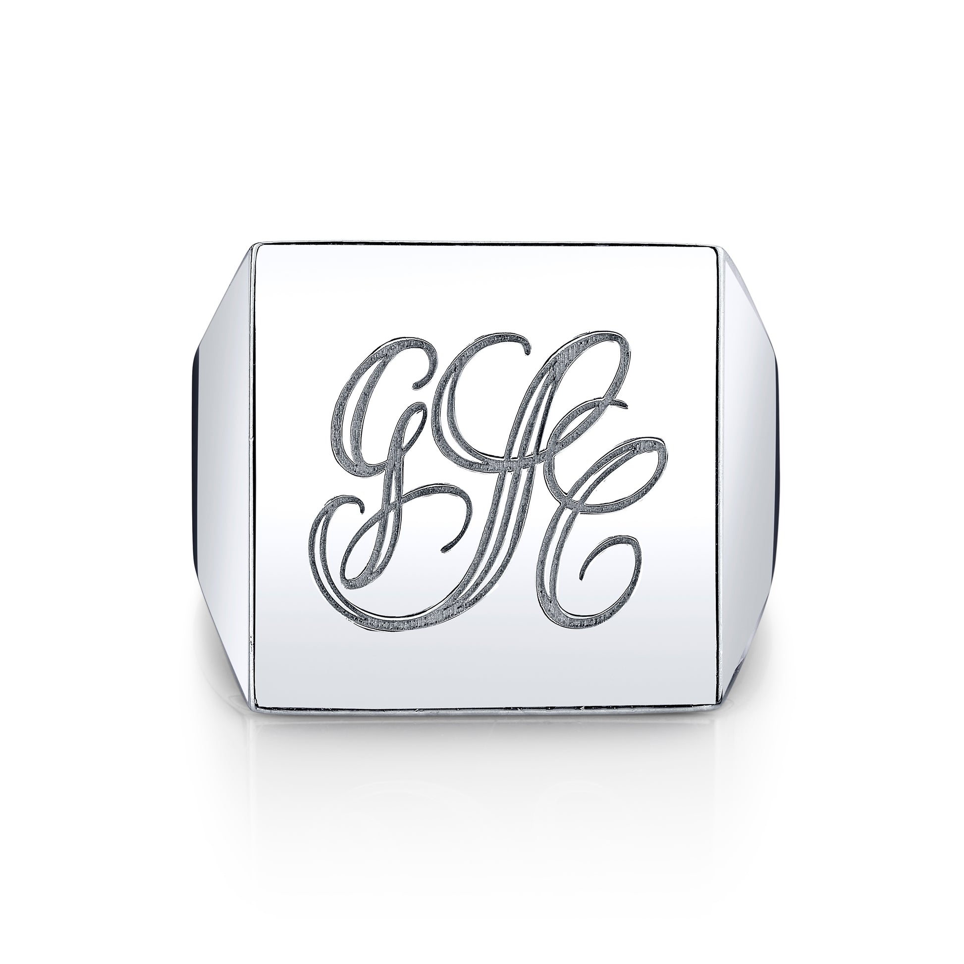 TVON 14K Three Letter Signet Ring