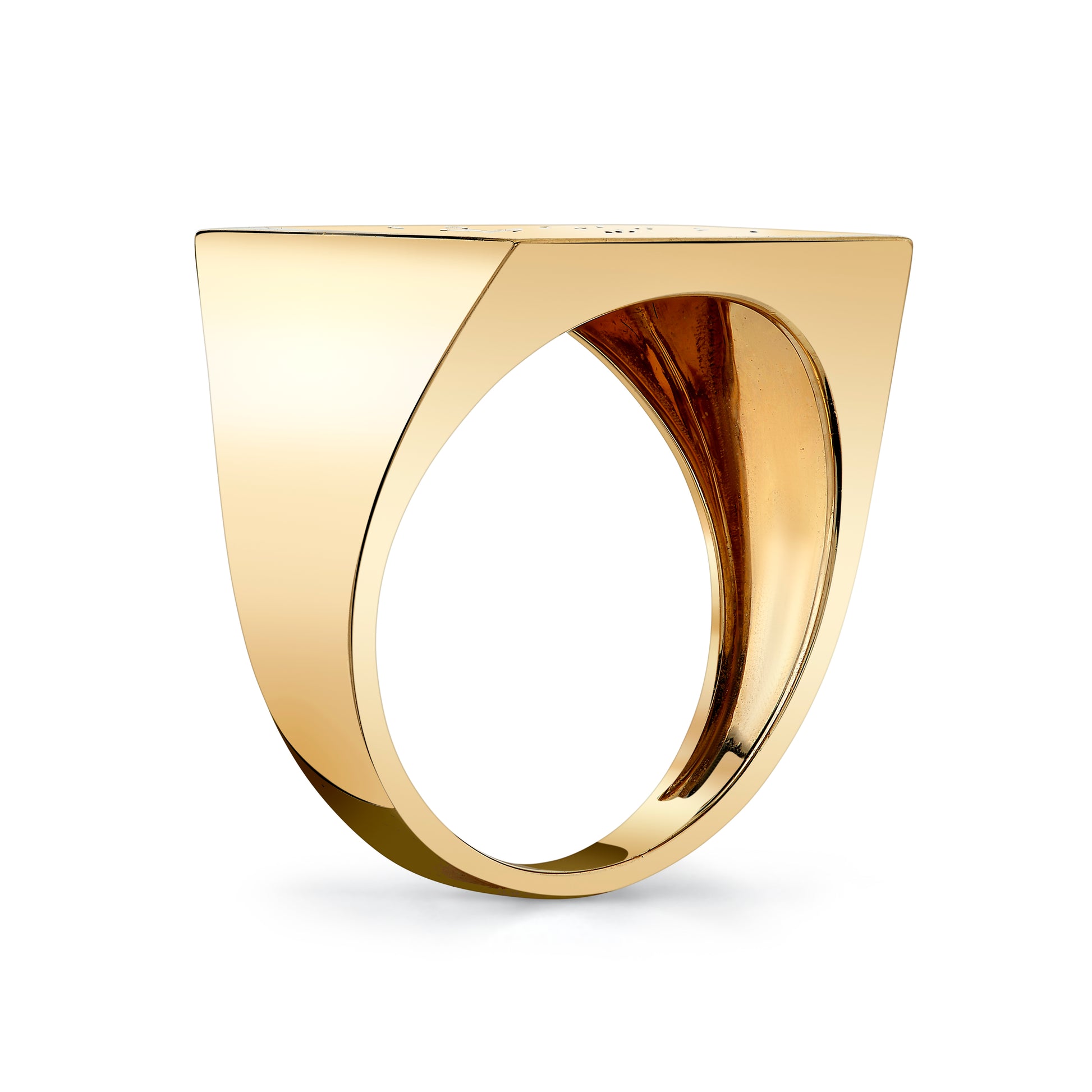 TVON 14K Three Letter Signet Ring