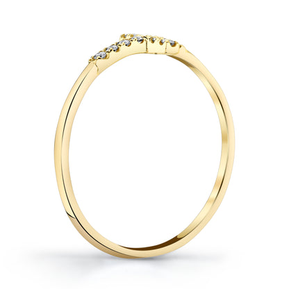 Petite Stackable VS White Diamond Cross Ring