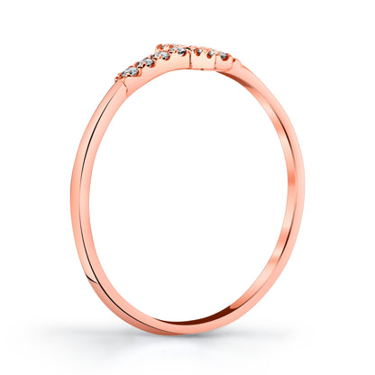 Petite Stackable VS White Diamond Cross Ring