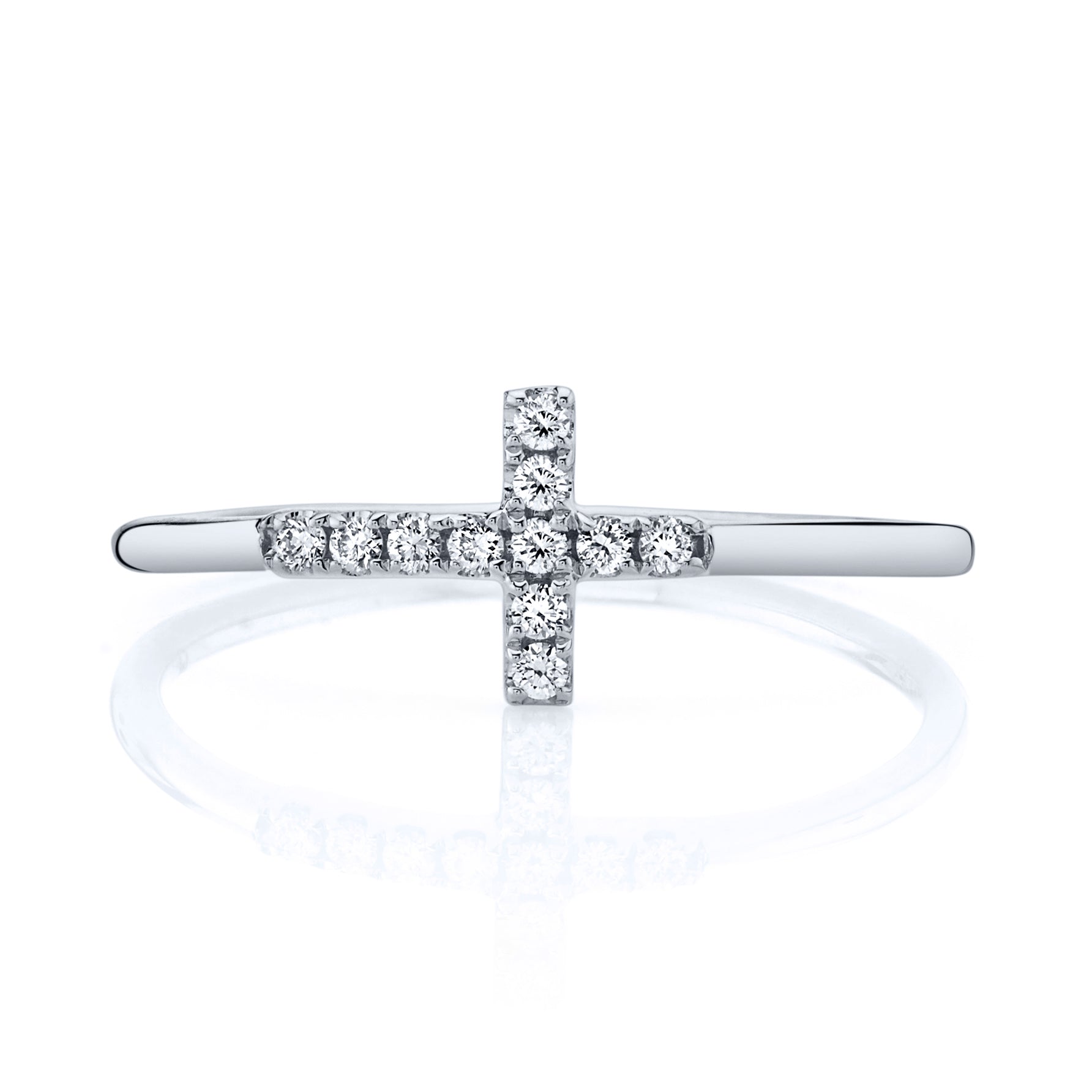 TVON 14K 0.10cttw VS Diamond Cross Ring