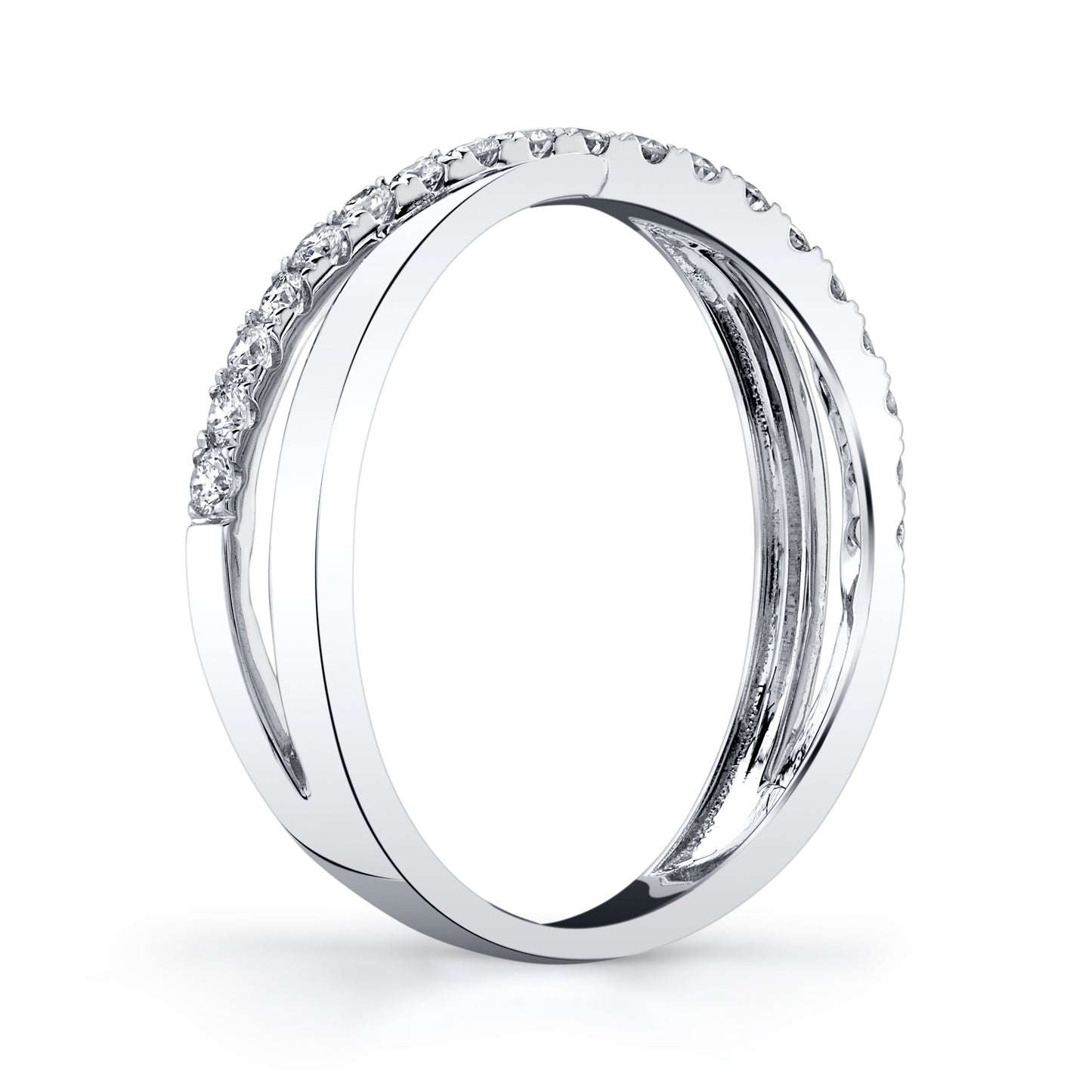 14K 0.33cttw VS White Diamond Criss Cross Ring