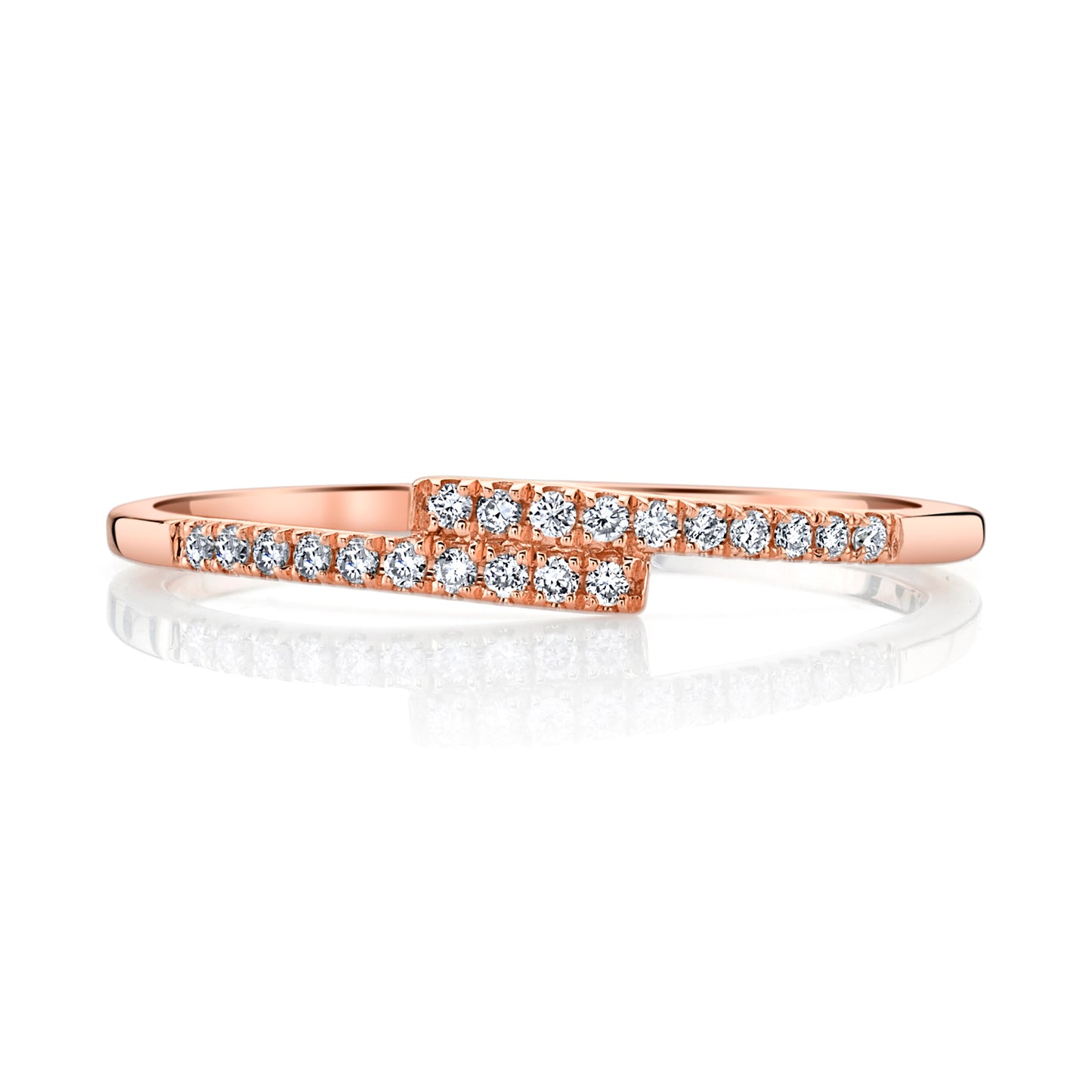Petite Stackable VS White Diamond Bypass Ring