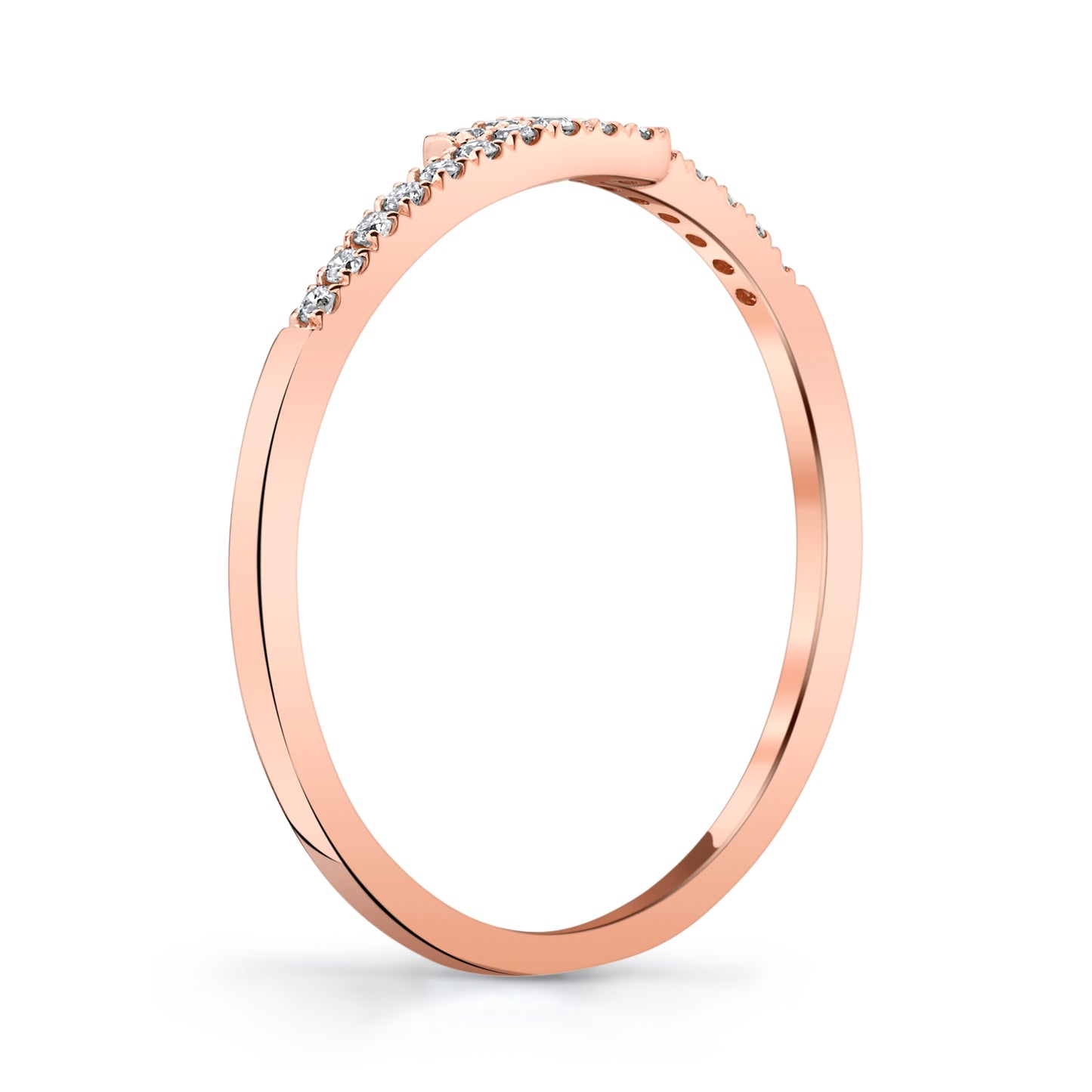 Petite Stackable VS White Diamond Bypass Ring
