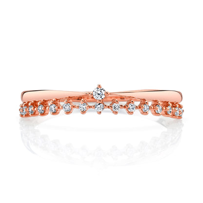 Stackable Diamond Tiara Ring in 14K Rose Gold