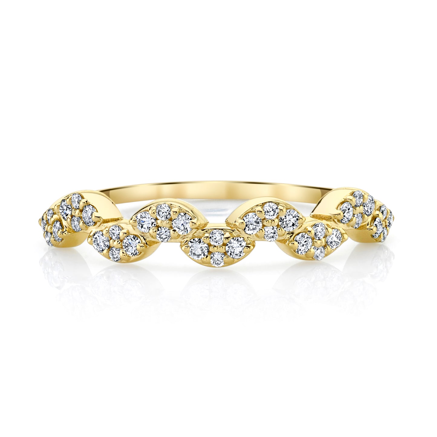 Petite Stackable VS White Diamond Zig Zag Ring