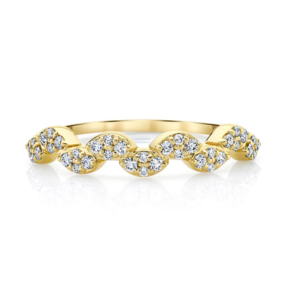Petite Stackable VS White Diamond Zig Zag Ring