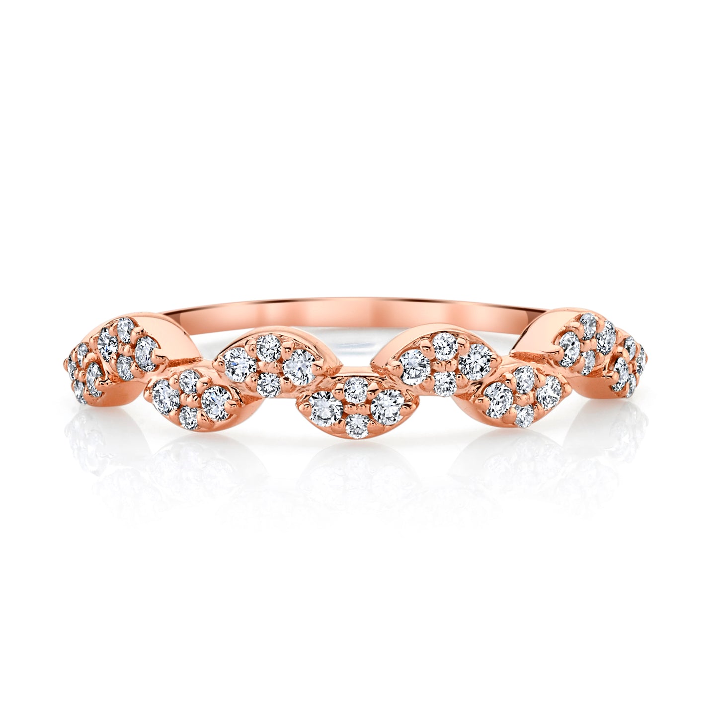 Petite Stackable VS White Diamond Zig Zag Ring