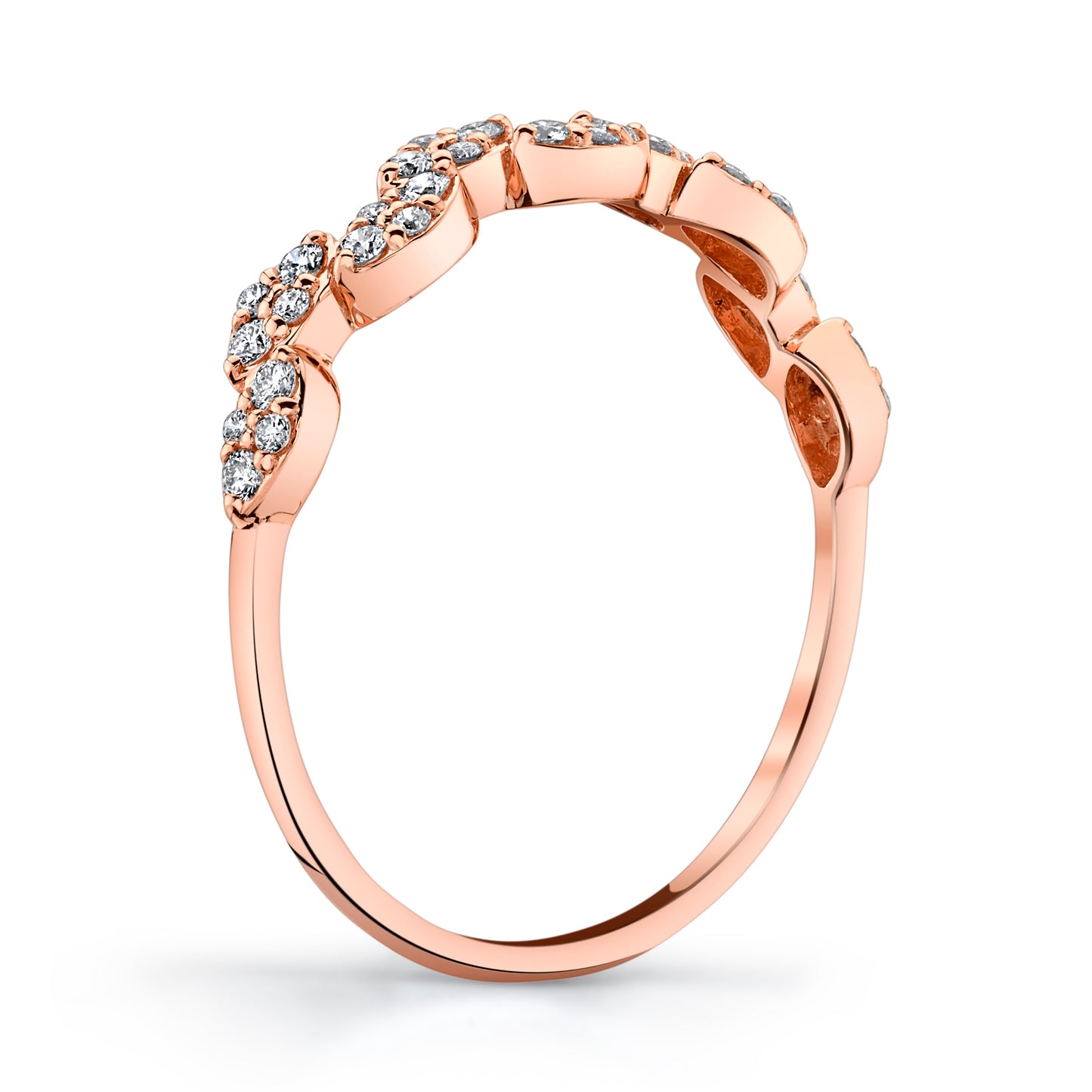 Petite Stackable VS White Diamond Zig Zag Ring