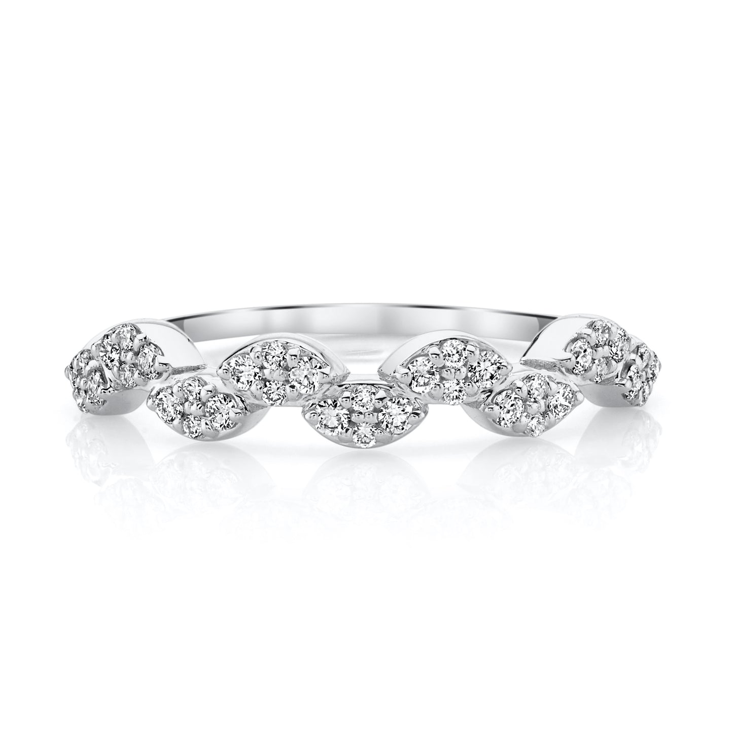 Petite Stackable VS White Diamond Zig Zag Ring