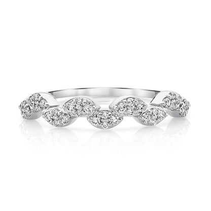 Petite Stackable VS White Diamond Zig Zag Ring