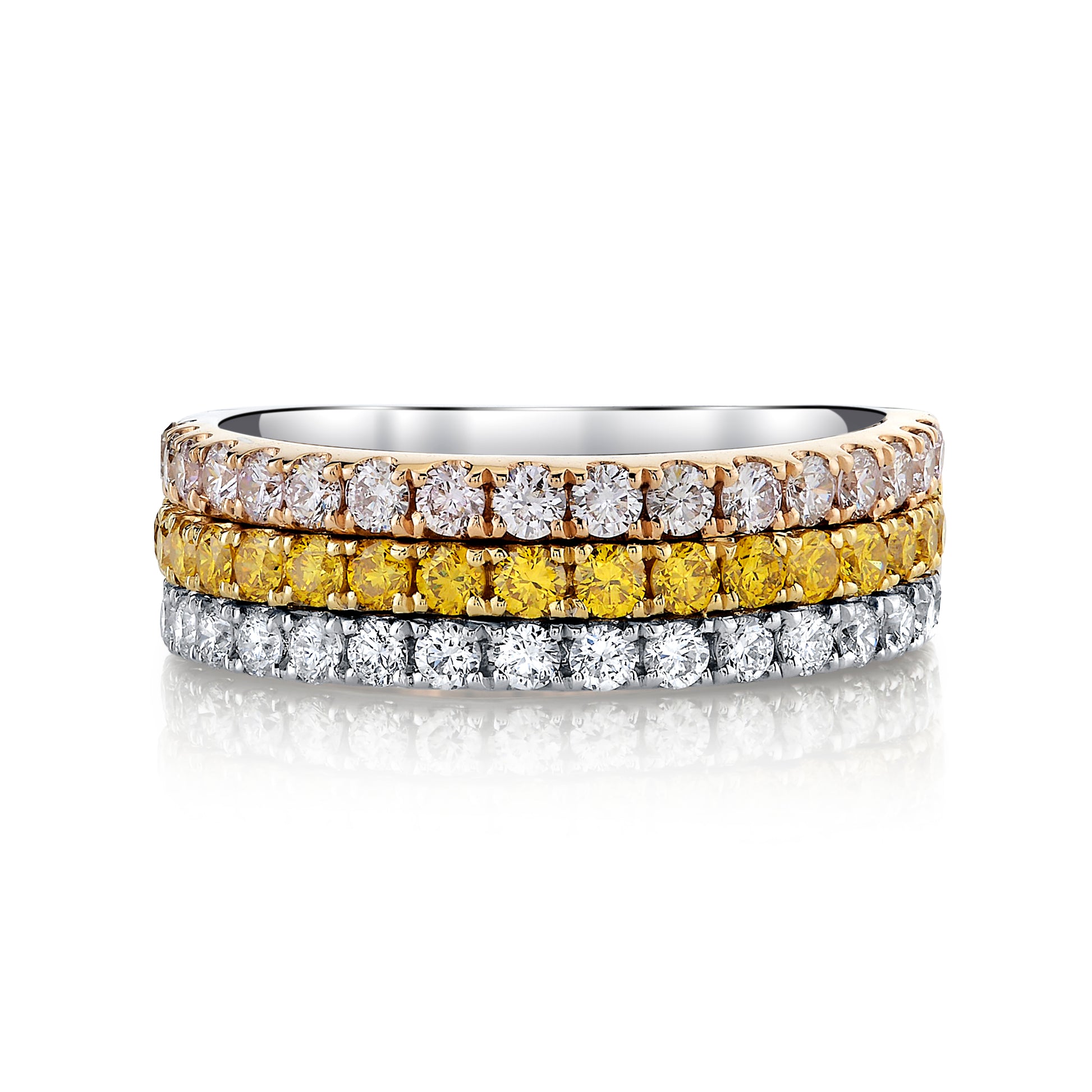 TVON 14K 1.05cttw VS Fancy Color Diamond Band Ring