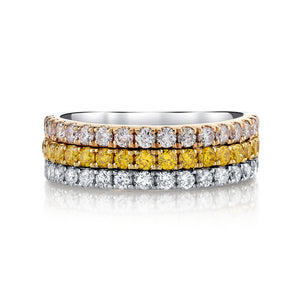 TVON 14K 1.05cttw VS Fancy Color Diamond Band Ring